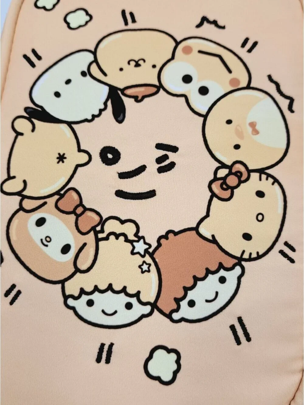 Sanrio Hello Kitty & Friends Bread Makeup Bag Kawaii Travel Vacation Cute Gym